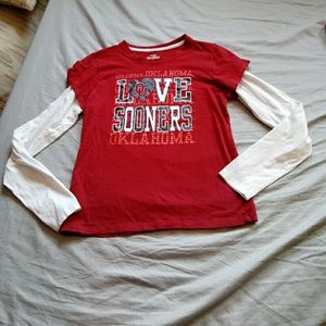 Oklahoma Sooners girls size 14 16 shirt